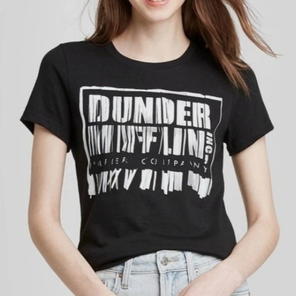 Sz Medium Black RIPPLEJUNCTION 'The Office' Tee